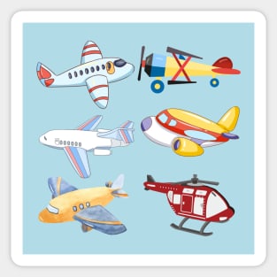 Toy Airplanes and Helicopter Sticker